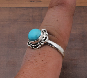 Bijoux floraux turquoise en argent sterling 925 faits à la main pour femmes, cadeaux d'anniversaire pour fête des mères, style unique et élégant - Product Image 4