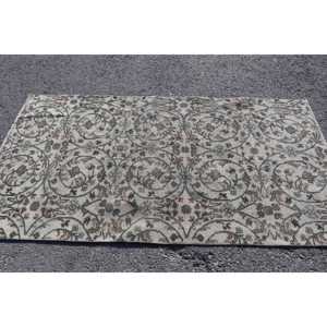 พรมวินเทจ, พรมตกแต่งขนาด 3.5x6.6 ฟุต พรมตุรกี, พรมขนสัตว์เปอร์เซียสีเขียว - Product Image 3