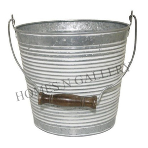 Macetas de cubo de flores de hierro hechas a mano de primera calidad decoración de jardín al aire libre de Metal de alta calidad precio barato para uso doméstico India - Product Image 5
