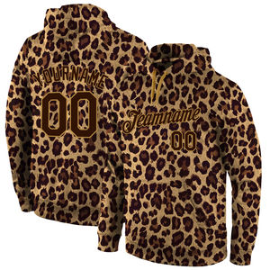 <b>Top</b> Rated High Quality Custom Logo & Design <b>Brown</b> Old Gold 3D Premium Pattern <b>Brown</b> Pullover Sports Hoodies For Men & Women - Product Image 1