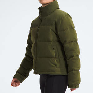Veste bouffante en toile personnalisée pour hommes de haute qualité, respirante, coupe-vent, col montant réversible, revêtement teint en plaine pour l'hiver - Product Image 4