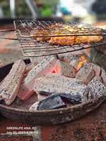 Barbecues jetables écologiques, briquettes de sciure sans fumée, charbon de bois, durée de combustion de 5 à 6 heures, facilement nettoyables pour