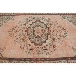 5.9x8.6 ft Rug, Turkish Vintage Large Rug, <b>Brown</b> <b>Wool</b> Rug - Product Image 4