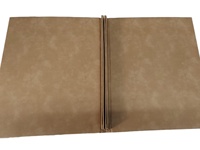 Vente d'usine : Porte-menu A4 beige en cuir PU, couleur et logo personnalisables, 3 vis, inserts, pour hôtels, restaurants, utilisation sur table, haute qualité