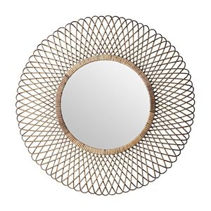 Miroir décoratif en métal naturel pour décoration de mariage Fleurs décoratives Art mural Osier Décoration intérieure Miroirs ronds artisanaux en Inde - Product Image 3