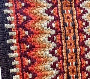 Tapis de selle western multicolore à motif Navajo, tissé à la main en laine, contourné, confortable et durable, pour cheval - Product Image 2