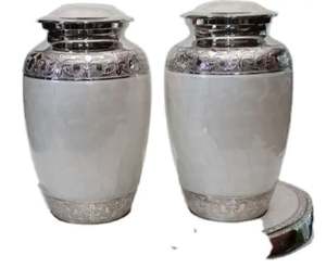 Compra de cremación de recuerdo de aluminio de calidad premium con urnas de cremación de estilo americano de forma redonda a la venta - Product Image 3