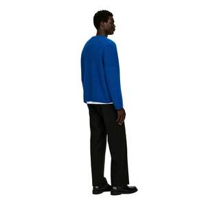 เสื้อสเวตเตอร์สวมหัวคอกลมลำลองสำหรับผู้ชายเสื้อสเวตเตอร์ถักกันหดสำหรับฤดูหนาว - Product Image 2