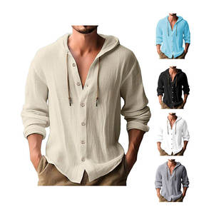 Men <b>Shirts</b> <b>Long</b> <b>Sleeve</b> Solid Color Hoodie Men's Loose Tops Pullover Blouse <b>T</b>-<b>shirt</b> Casual <b>Shirt</b> <b>With</b> <b>Button</b> <b>T</b>-<b>shirt</b> for men - Product Image 5