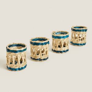 Handbraided seagrass napkin ring holder sea grass <b>linen</b> <b>cloth</b> rings low price table decor items - Product Image 4