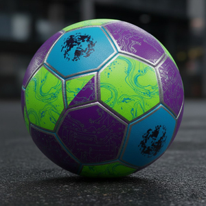 Ballon de football professionnel cousu à la main pour adultes, en cuir synthétique 4 couches, design durable, léger pour l'entraînement/le match - Product Image 4
