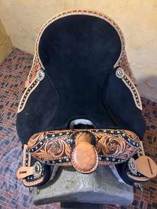 Meilleure vente de selle en cuir américain selles de cheval occidentales et anglaises produits d'équitation en cuir véritable - Product Image 6