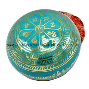 ชุดชามร้องเพลงทองสัมฤทธิ์จากธิเบต7ชิ้นงานฝีมือทำจากโลหะเพื่อการผ่อนคลายจิตใจ - Product Image 4