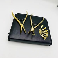Herramienta profesional de Color de plasma dorado y negro, Kit de herramientas de extensión de cabello y cuentas Kase, juego de alicates para quitar cuentas, herramienta sostenible