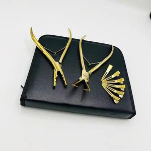 ชุดเครื่องมือสำหรับต่อผมและลูกปัดสีทองพลาสม่าแบบมืออาชีพและสีดำชุดเครื่องมือสำหรับถอดคีมสำหรับลูกปัดเครื่องมือที่ยั่งยืน - Product Image 1