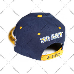 Gorra SnapBack de malla personalizada North Carolina A & T Aggies | Gorra deportiva informal bordada HBCU - Product Image 2