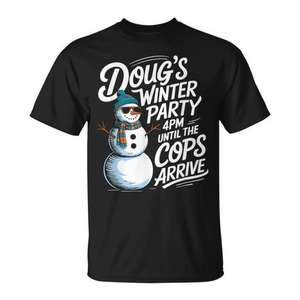 Camiseta de Fiesta de Invierno para Niños, Manga Corta, Cuello Redondo, Algodón, Talla Grande - Product Image 1