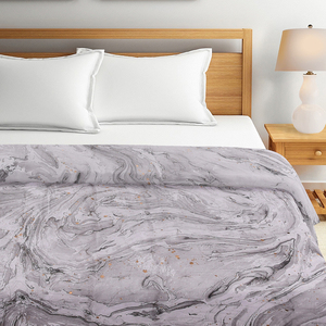 Couette Marine d'Automne Faite Main en Coton, Plissée à la Main, 100% Voile de Coton Respirant, Réversible, 92' X 88', Rembourrage Polyfill 500TC - Product Image 1