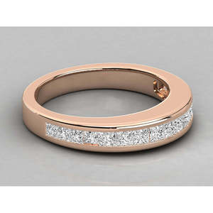 Bague pour femme en or jaune 18 carats avec diamant de laboratoire taille marquise, motif géométrique, plaqué rhodium, certifiée IGI pour mariage - Product Image 1