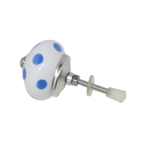 Venta caliente turquesa lunares perillas de cerámica blanca diseño Industrial cajón gabinete manija Tiradores para cocina armario dormitorio - Product Image 2