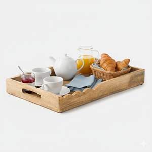 Bandeja para servir en casa, bandeja decorativa para mesa de centro, bandeja para desayuno en la cama, accesorios de decoración para cocina, bandeja decorativa para mesa - Product Image 2