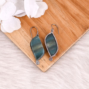 Agate de sang pierres précieuses noir ruthénium laiton fait à la main balancent concepteur à la mode boucle d'oreille bijoux boucles d'oreilles en laiton idée cadeau parfaite - Product Image 4