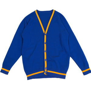 Cárdigans de punto universitarios para mujer, cuello en V, cárdigan suelto de manga larga, suéteres al por mayor con logotipo personalizado - Product Image 1