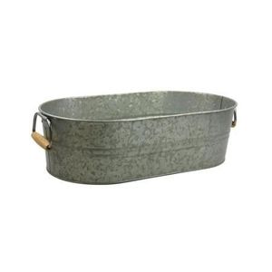 Belle grande jardinière galvanisée pour la décoration de jardin rustique à la maison décoration de porche plantation de patio et présentoirs floraux - Product Image 4