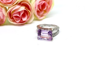 Amethyst Stone Ring 925 Sterling <b>Silver</b> Unique Design Women Ring <b>Solid</b> <b>Silver</b> Jewelry Fashion Jewelry Anniversary Wedding Gifts - Product Image 5