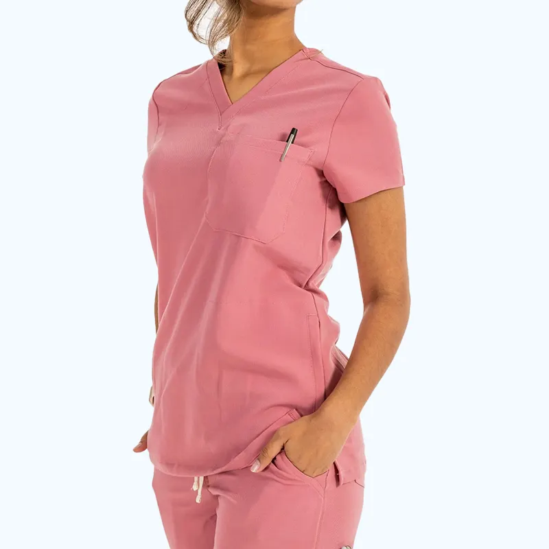 Yuhong stylish couture design nurse uniform unisex grey dental doctors stretch medical women scrub do males nurses scrubs sets