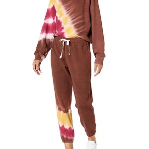 Sweat-shirt tie dye à col rond oversize pour femmes pull-over tie dye de sport personnalisé pour femmes vêtements personnalisés - Product Image 4