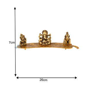 ชุดเครื่องครัวพระพิฆเนศชุบทอง ดีไซน์ทันสมัยแบบดั้งเดิม งานเชื่อมโลหะ ของตกแต่งบ้าน ของขวัญธุรกิจ ของขวัญงานแต่งงาน - Product Image 3