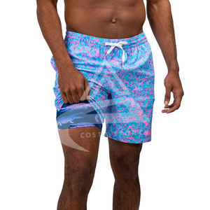 Short de basket-ball pour hommes de haute qualité Short en maille solide de base à impression par sublimation en polyester personnalisé avec poches latérales Teint uni - Product Image 5