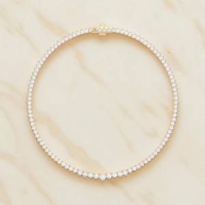 10.00 Carat F-G/VS Lab Grown Round Diamond 18 Inches Graduation <b>Necklace</b> Made in 10K, 14K, 18K Solid <b>Gold</b> - Product Image 6