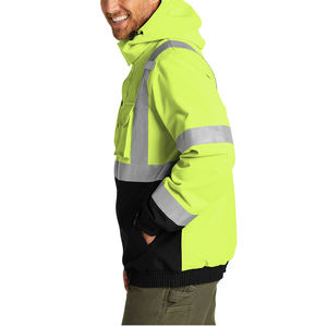 Chaqueta de Seguridad Reflectante de Lona, Chaqueta de Invierno Transpirable Unisex con Cuello Cuadrado para la Temporada de Invierno - Product Image 6