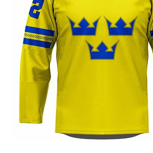 Maillots de hockey sur glace sublimés réversibles 100 % polyester antibactériens personnalisés en gros 2024 avec nom d'équipe OEM - Product Image 3