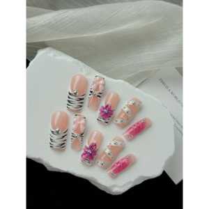 Uñas Postizas con Diseño Floral Fantasy para Mujer - Product Image 3