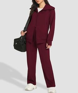 Ensemble deux pièces de haute qualité pour femmes, veste et pantalon long, couleur personnalisée légère, coupe classique - Product Image 5