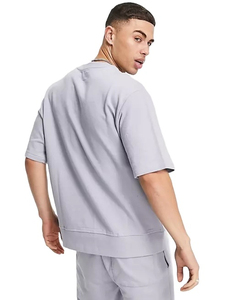 Conjunto de Pantalones Cortos para Hombre, 100% Algodón, Peso Pesado, 220 GSM, Diseño Personalizado, Conjunto Deportivo de Alta Calidad para Correr y Trotar, Camisetas con Cuello Redondo - Product Image 4