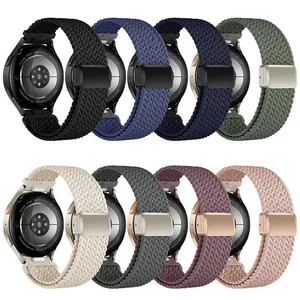 Correa de reloj de nailon elástico con hebilla magnética de liberación rápida para Huawei <span class=keywords><strong>Watch</strong></span> GT6Pro <span class=keywords><strong>46mm</strong></span> 22mm 20MM correa de reloj para <span class=keywords><strong>Galaxy</strong></span> 6 <span class=keywords><strong>5</strong></span> Classic - Product Image 2