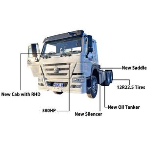 Camion tracteur d'occasion Howo 380HP 6x4 RHD Euro 2 Diesel Transmission Automatique Camion Lourd à Conduite à Droite Tête de Tracteur - Product Image 6