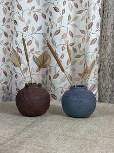 Pots carrés en terre cuite émaillée faits à la main avec soucoupes, pot de fleurs en argile indien pour plantes de jardin et succulentes - Product Image 4