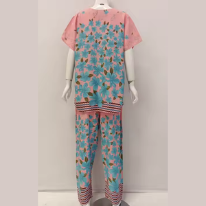Ensemble de pyjama en rayonne confortable pour femmes vêtements de nuit d'été à manches courtes pour femmes de grande taille - Product Image 5