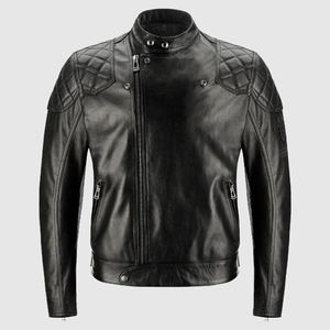 Chaqueta de Cuero Vacuno Genuino de Alta Calidad para Hombre, Duradera, Elegante, Resistente al Viento e Impermeable, con Cuello Camisero, Estilo Urbano - Product Image 5