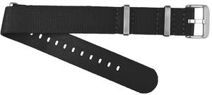 Bracelet de montre connectée unisexe en nylon respirant B23 20 mm, résistant à l'eau, boucle en acier inoxydable réglable, noir, léger et souple - Product Image 6