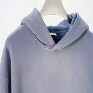 Sudadera con capucha pesada de lavado ácido de alta calidad para hombre, sudaderas bordadas para invierno, sudaderas con sublimación, teñidas lisas - Product Image 5