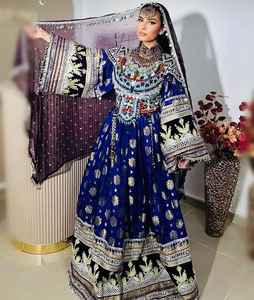 Último 2025 Vintage Afghan Kuchi vestido hecho a mano Tribal tradicional bordado mujeres Afghan Kuchi Festival vestido Pashtun cultura - Product Image 4