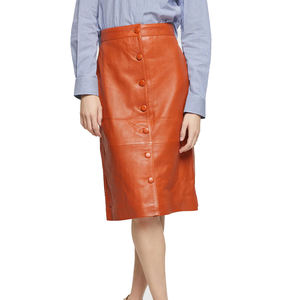 2026 Best Quality Leather <b>Skirt</b> Women Winter Casual Breathable High Pleated Skater Women Leather <b>Skirt</b> - Product Image 1