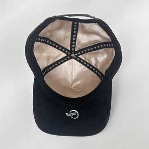 Custom 5 Panel Baseball <b>Hat</b> Luxury High Quality Curved Brim 5 Panel <b>Silk</b> Satin <b>Lined</b> Baseball Cap - Product Image 3