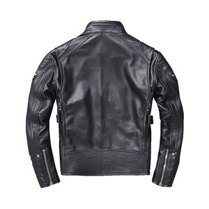 Veste en cuir de vache unisexe personnalisée de haute qualité, coupe-vent, respirante, design de mode extérieur, hiver, logo frontal direct Pakistan - Product Image 6